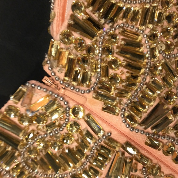 La Femme Beaded Top Strapless Gown - Picture 7 of 8